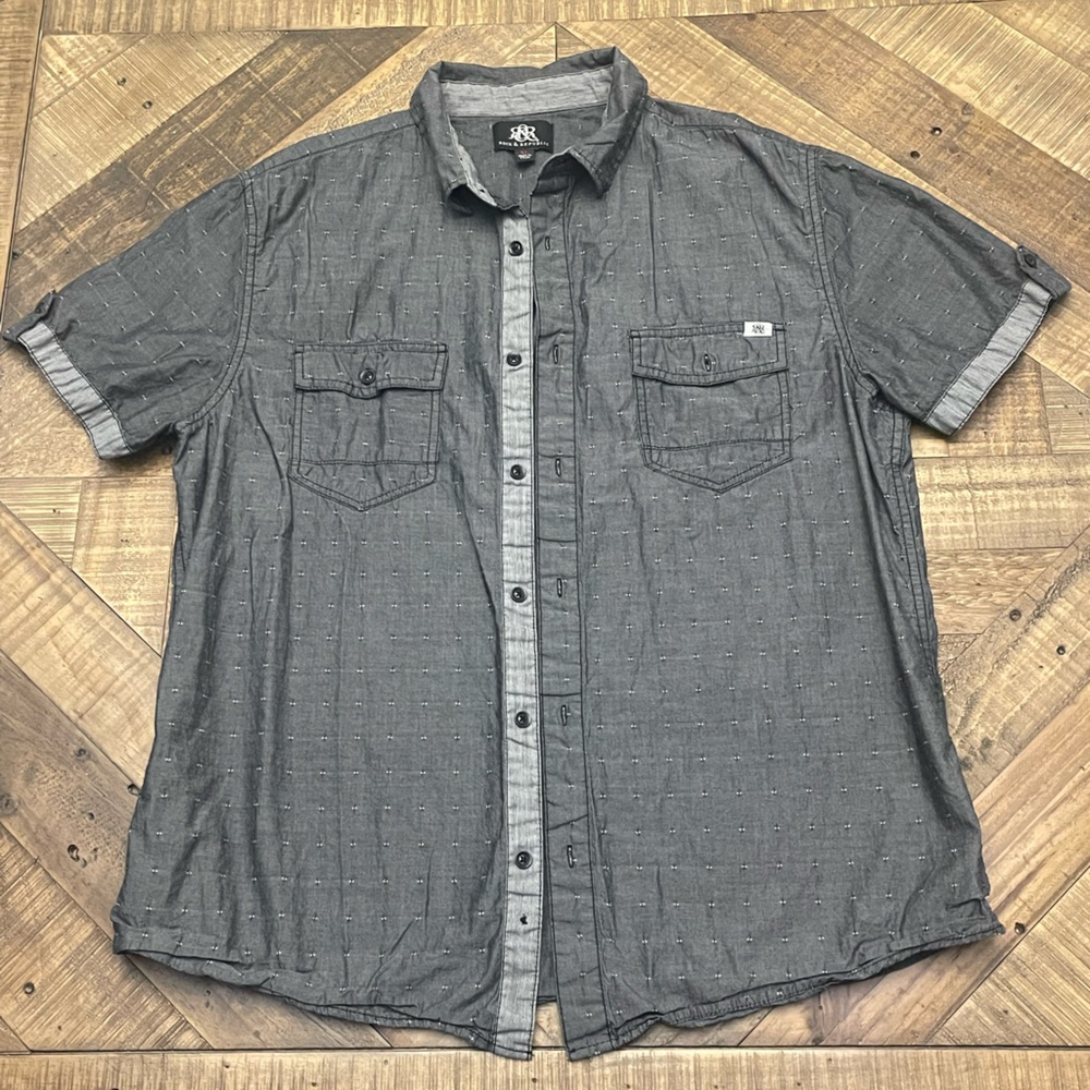 Rock & Republic Gray Casual Button Down Shirt